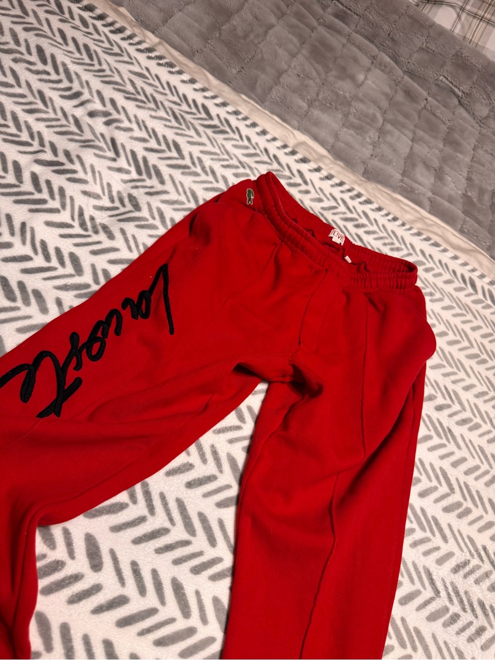 Lacoste Red Script Logo Men's Joggers